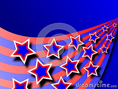 Patriotic Wave Background Vector Illustration
