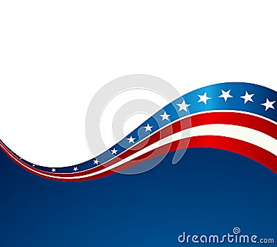 Patriotic wave background Vector Illustration