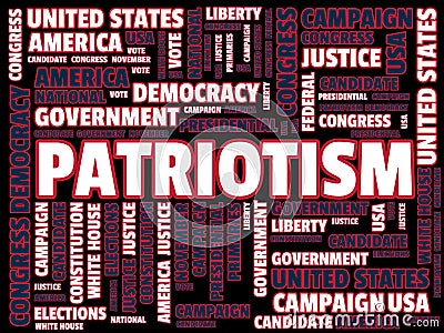 Patriotism - Covid-19 - Image, Illustration with words related to the corona virus Stock Photo