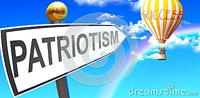 Patriotism leads to success Stock Photo