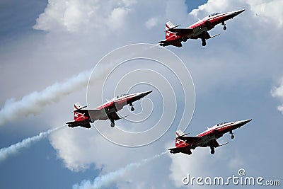 Patrouille Suisse at Payerne Air14 Editorial Stock Photo