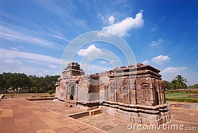 Pattadakal stone temple Stock Photo