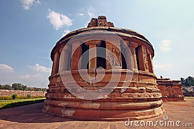 Pattadakal stone temple Stock Photo