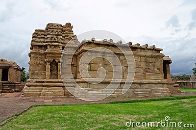 Pattadakal temple complex, UNESCO World Heritage site featuring 6th and 7th-century Hindu (Shaivism) and Jain temples Stock Photo