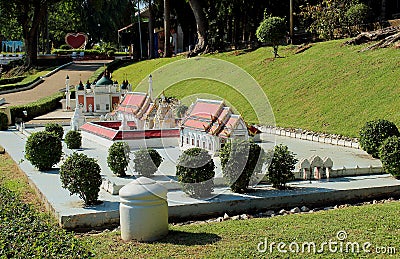 Miniature park reproduce in Pattaya Editorial Stock Photo