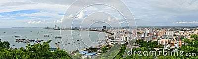 Pattaya City Panoramic View Editorial Stock Photo