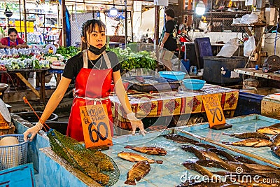 Thai Market in Naklua Pattaya Thailand Asia Editorial Stock Photo