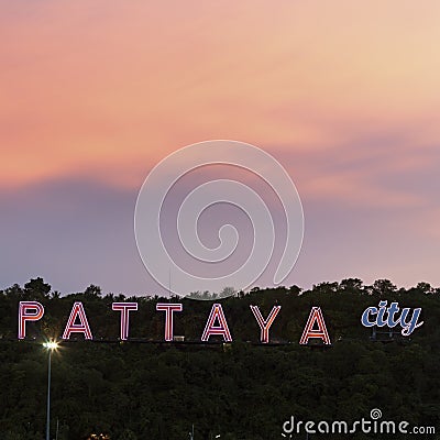 Pattaya sign Stock Photo