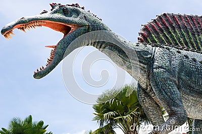 PATTAYA, THAILAND - AUGUST 13, 2017 : Statue dinosaur Valley at Editorial Stock Photo