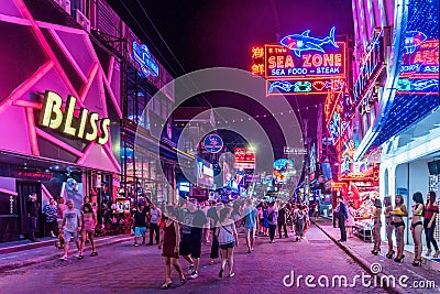 Pattaya Walking Street Editorial Stock Photo