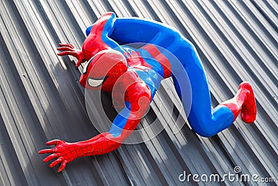 Pattaya, Thailand - December 31, 2016 : Spider-Man model Editorial Stock Photo