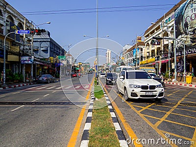 Thappraya Road, Pattaya Editorial Stock Photo