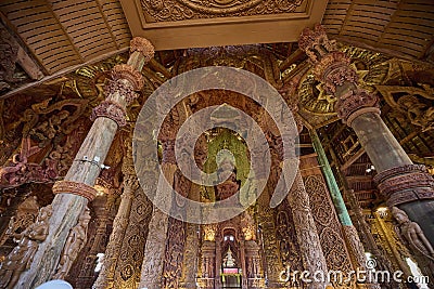 Pattaya Thailand 22 May 023.exterior images with The Sanctuary of Truth Editorial Stock Photo