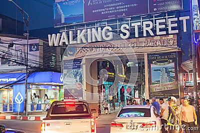 Pattaya Walking Street Editorial Stock Photo
