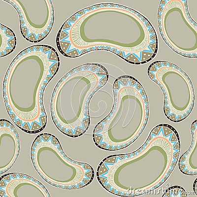 Pattern with abstract beans Vector Illustration