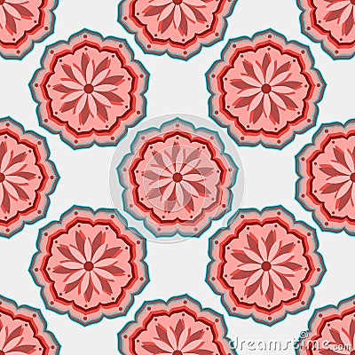 Pattern with abstract mandala element Vector Illustration