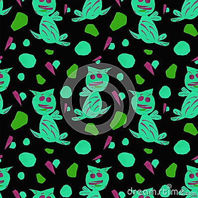 Pattern with abstract shapes Stock Photo