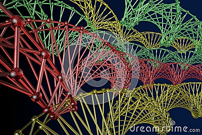 Pattern of the array lattice atom Stock Photo