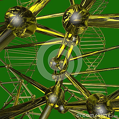 Pattern of the array lattice atom Stock Photo