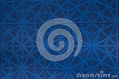 Pattern Azulejo blue seamless portuguese tile in moroccan arabic style geometric shape tiles Stock Photo