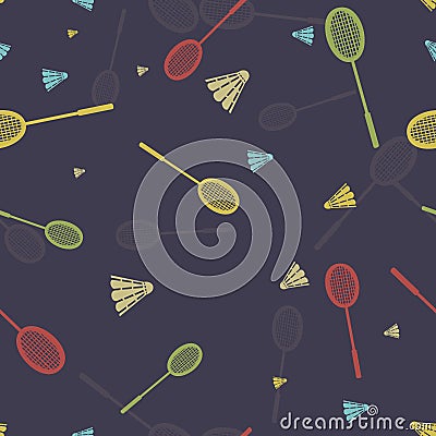 Pattern badminton Vector Illustration