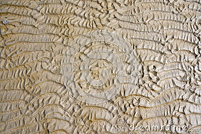 Pattern of beach sand during low tide Stock Photo