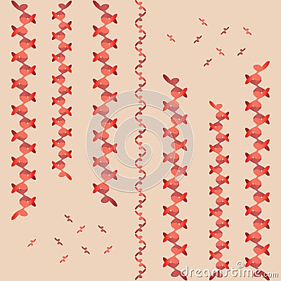 Pattern on a beige background Vector Illustration