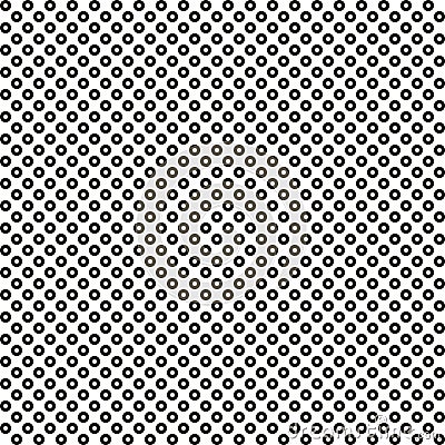 Pattern black circle white circle inside seamless Vector Illustration