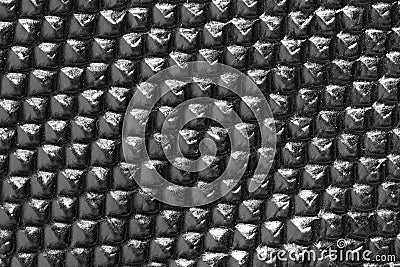 Pattern on the black rubber mats Stock Photo