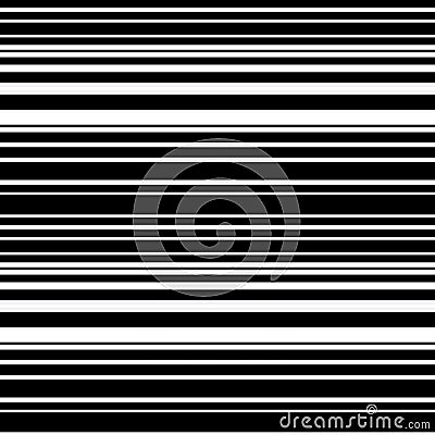 Pattern with black and white horizontal lines, modern stylish image. Vector Illustration