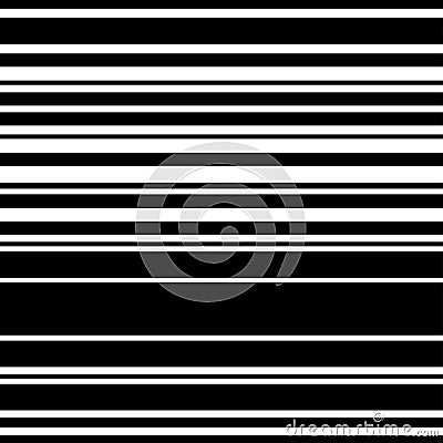 Pattern black and white horizontal stripe Vector Illustration