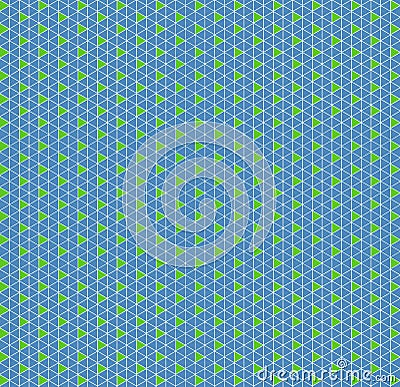 Pattern blue rhombus green triangle geometry Stock Photo