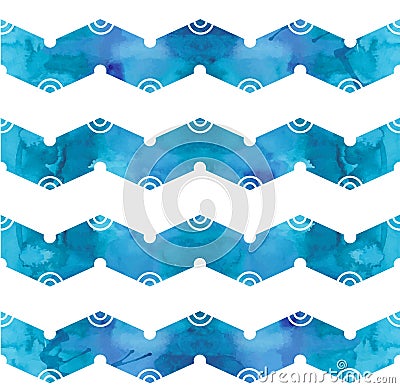 Pattern with breaking lines , zigzags Vector Illustration