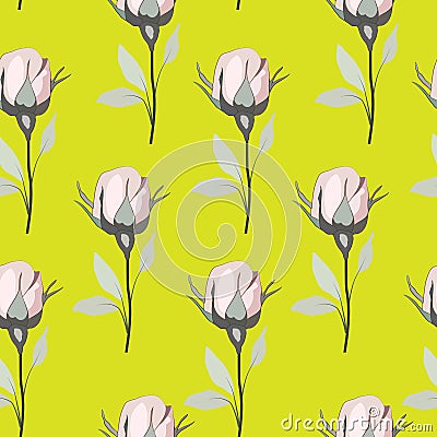 1695 pattern buttons, seamless pattern in romantic style, ornament with roses, wedding background Vector Illustration
