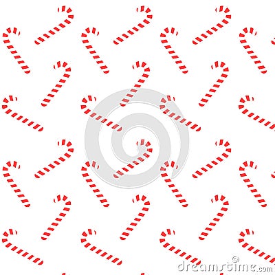 Pattern with Christmas peppermint candy cane with stripes. Stock Photo