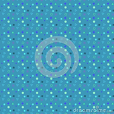 Pattern circle, square, triangle, star Cartoon Illustration