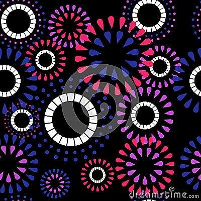 Pattern with circles Vector Illustration