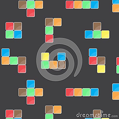 Pattern color block game Vector Illustration