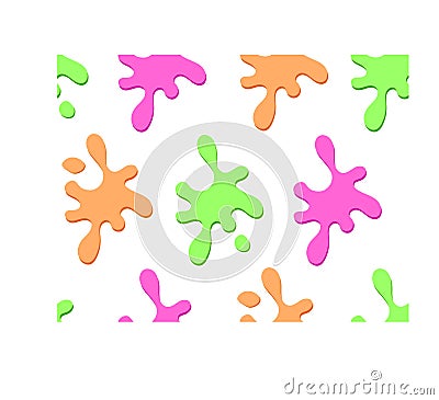 Pattern of colorful blots on a transparent background Vector Illustration