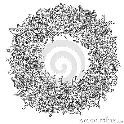 Pattern for coloring book Vector Illustration