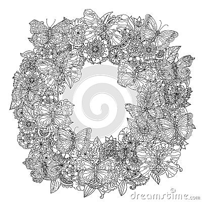 Pattern for coloring book Vector Illustration