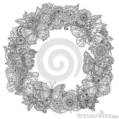 Pattern for coloring book Vector Illustration