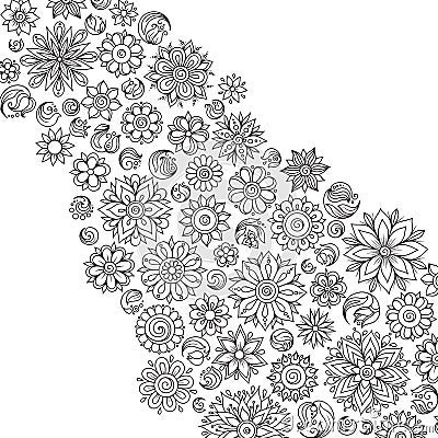 Pattern for coloring book. Vector Illustration