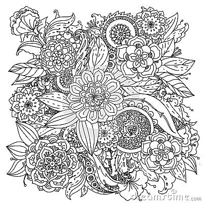 Pattern for coloring book Vector Illustration