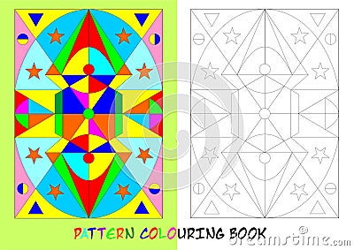 Pattern colouring book - cdr format Vector Illustration