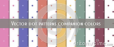 pattern companion color dots set Vector Illustration