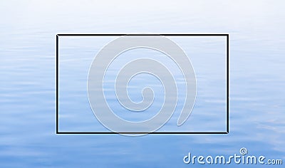 Pattern concept water surface unfocused background space for copy or your text in narrow simple black frame work shape light Stock Photo