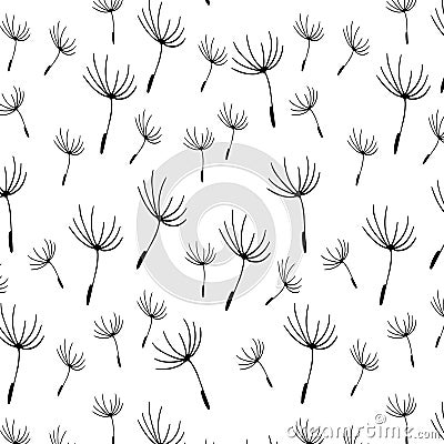Pattern of dandelion seeds Vector Illustration