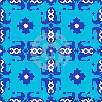 Pattern with dark blue tulips Stock Photo