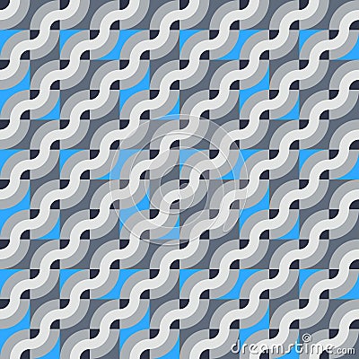 Pattern with diagonal waves Vector Illustration